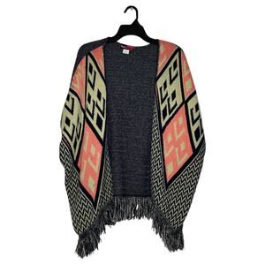 SAY WHAT Aztec Sweater Women's Open Front One Size Cardigan